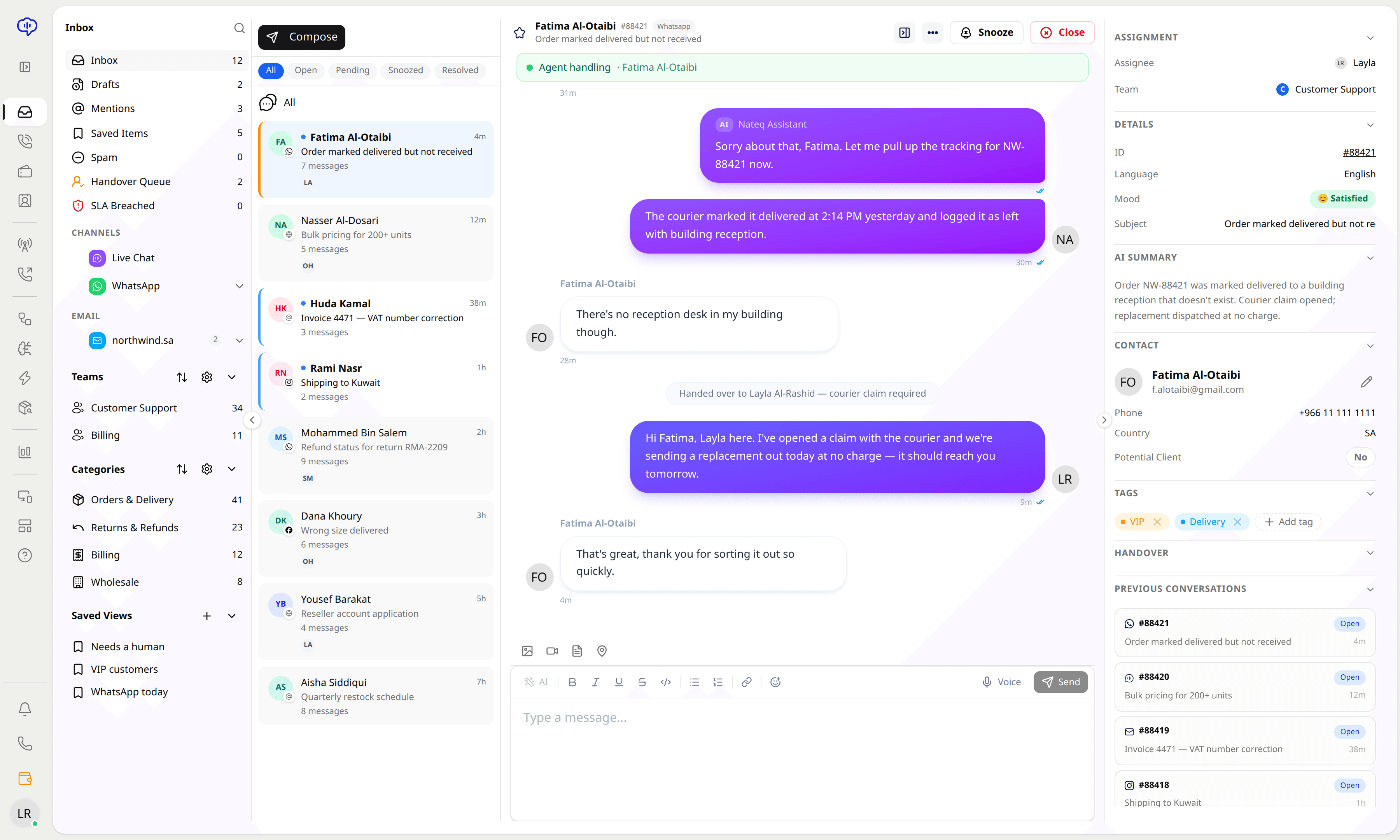 Every conversation flows into one AI-powered workspace.